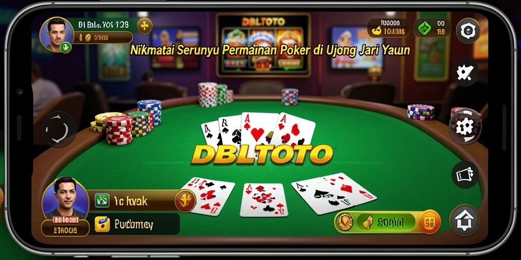 Tampilan gameplay DBLTOTO yang seru dan menegangkan dalam permainan Poker.