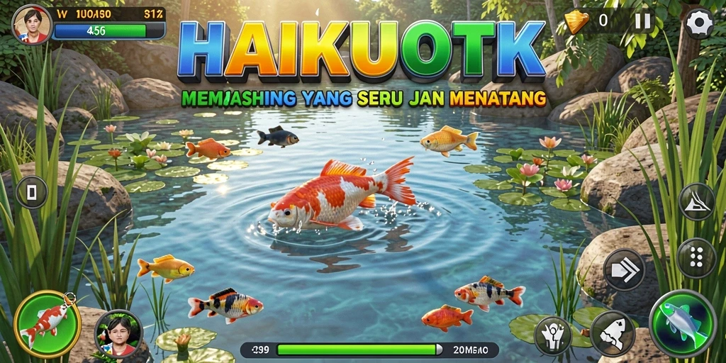 Tampilan gameplay memancing yang seru di HAIKUOTK.