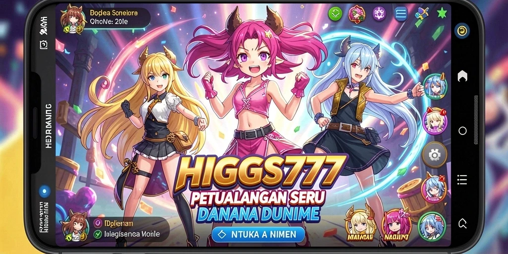 Screenshot HIGGS777 menampilkan aksi seru dalam dunia Anime.
