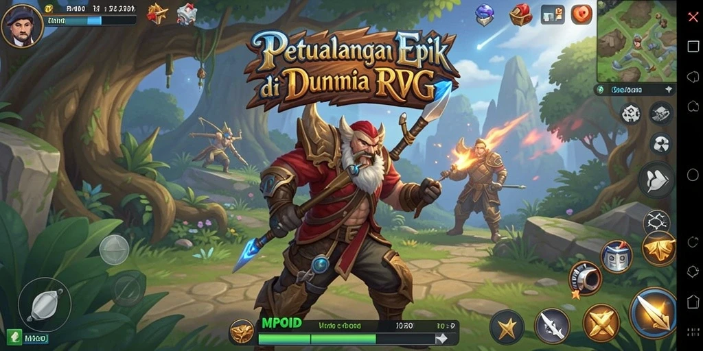 Tampilan gameplay MPOID dengan aksi RPG yang mendebarkan.