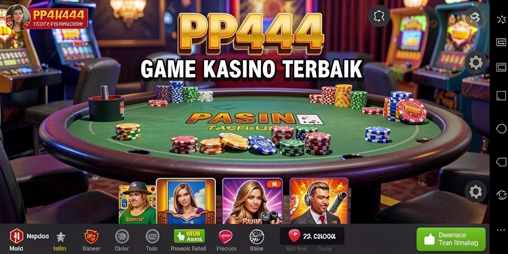 Tampilan screenshot utama PP444 menampilkan gameplay Kasino yang menarik.