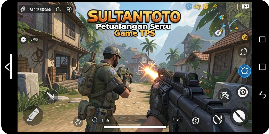 Tangkapan layar menampilkan aksi menegangkan dalam permainan TPS SULTANTOTO.