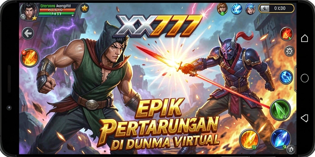 Tampilan gameplay seru dalam pertarungan aksi dari XXX777.