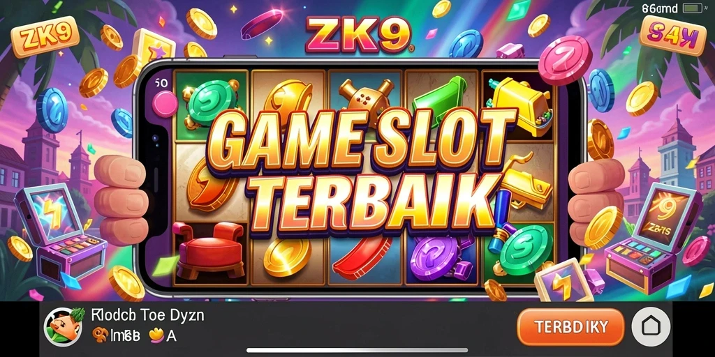 Screenshot ZK9 menampilkan gameplay slot yang mengasyikkan dan interaktif.