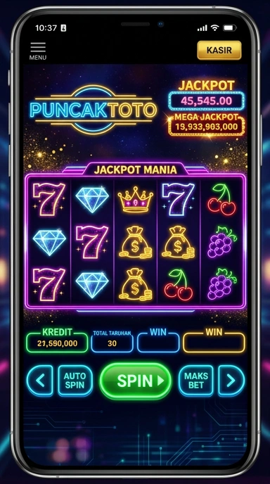 Tampilan antarmuka puncaktoto yang sederhana dan intuitif.